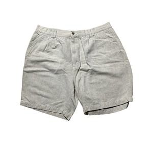 Beene Britches Mens 40 Tan Linen Lightweight Pleated Shorts